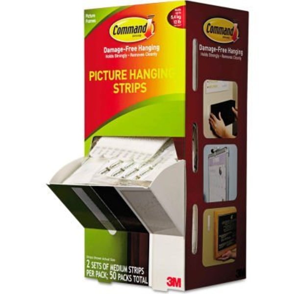 3M 3M Command„¢ Picture Hanging Strips, 5/8" x 2 3/4", White, 50/Carton 17201CABPK
